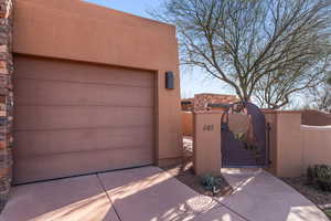 Garage with a gate