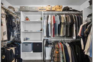 View of walk in closet