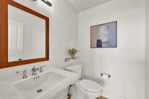 Bathroom off kitchen.