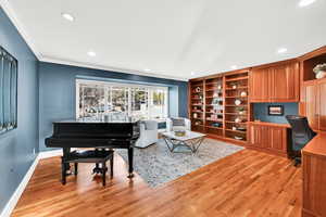 Private library/office.