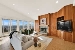 Custom hardwood cabinetry.