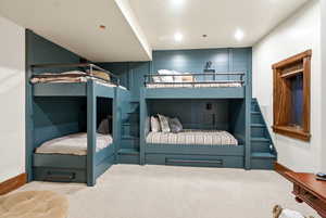 Bedroom with recessed lighting