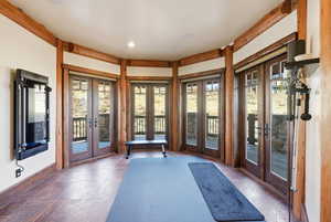 Doorway with french doors