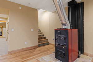 Lower Level – Entrance with Wood Burning Fireplace