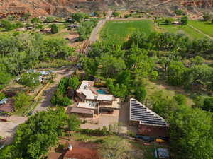 Aerial View – Solar System on Detached Garage