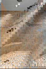 Bedroom #3 – Walk-In Shower. Full bathroom featuring tiled shower