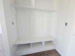 Mudroom featuring baseboards