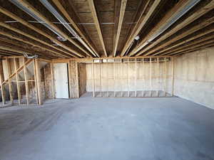 View of unfinished basement