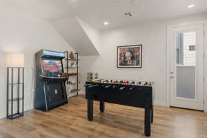 Adjacent to family room