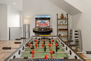 Adjacent to family room