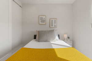 Bedroom 1 with queen size bed,  3/4 bathroom