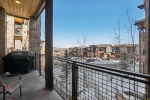 Balcony with area for grilling