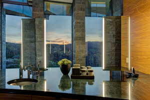 Detailed view of a sink