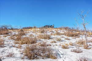 View of snow covered land