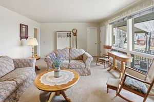View of carpeted living room