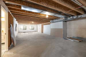 View of below grade area