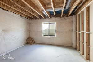 View of below grade area