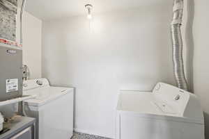 Laundry area featuring washing machine and dryer