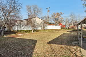 View of fenced yard