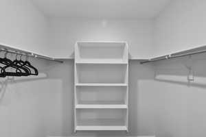View of walk in closet
