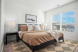 Bedroom with baseboards