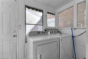 Laundry area featuring washer and dryer