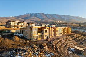 View of building exterior with a mountain view