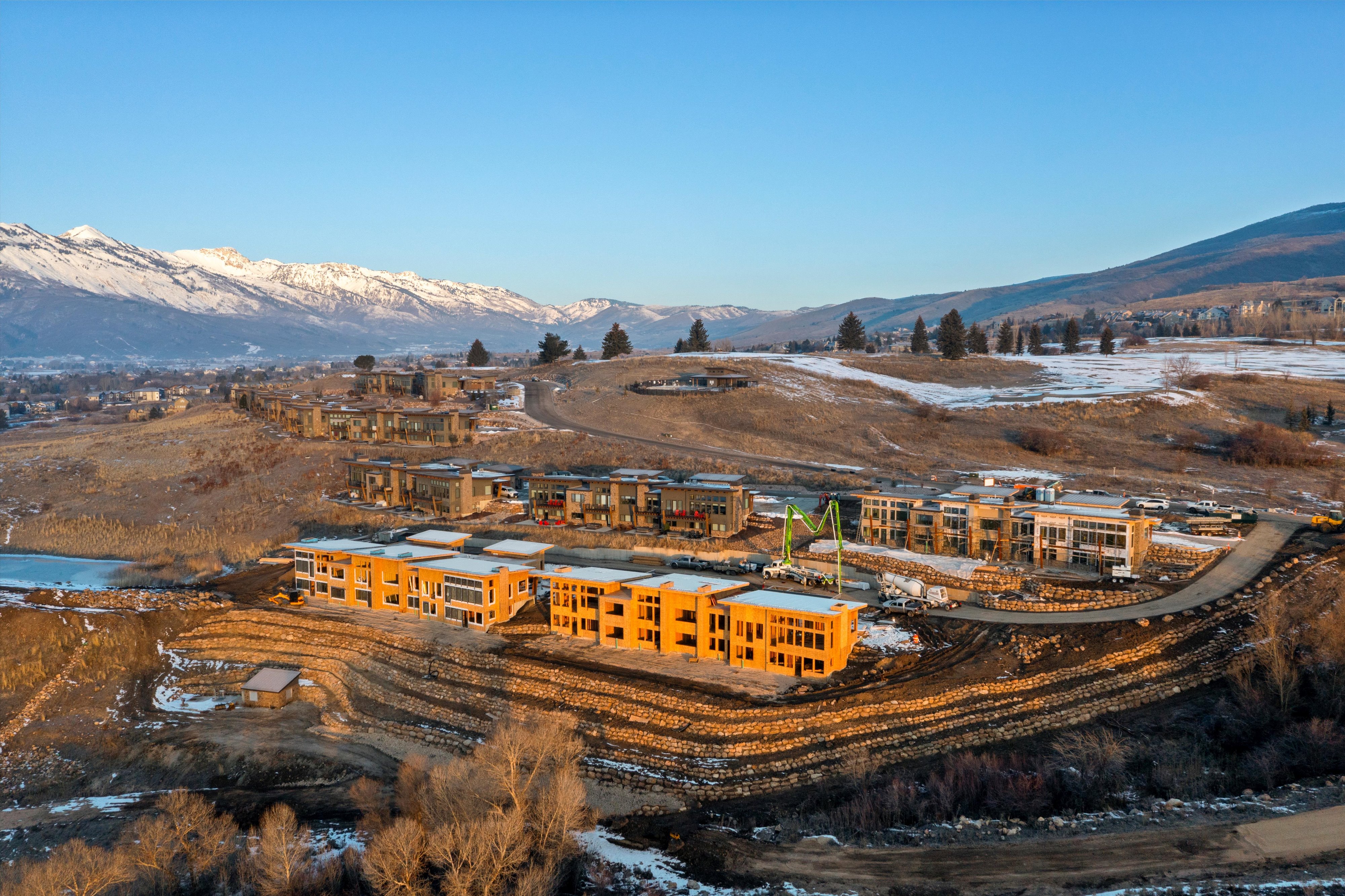 Drone / aerial view of mountains