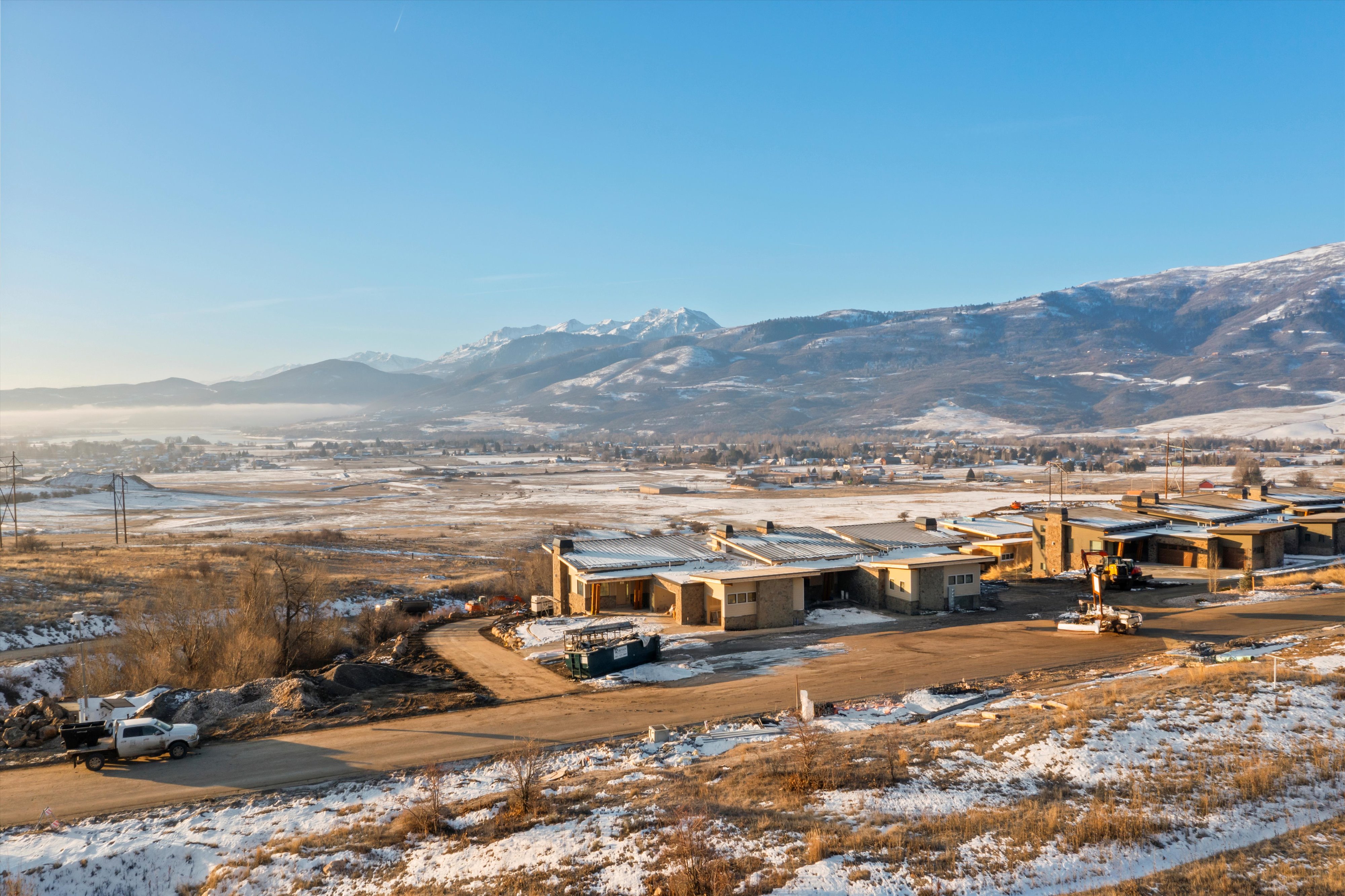 Mountain view featuring nearby suburban area
