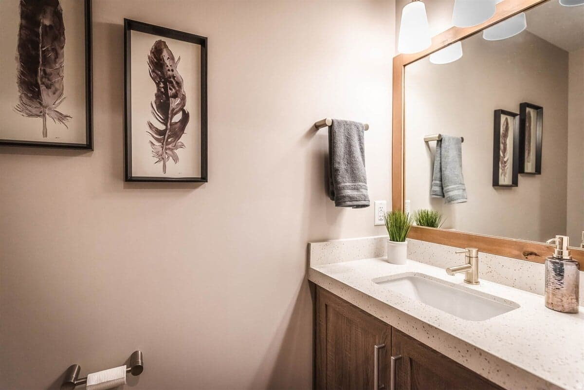 Bathroom featuring vanity