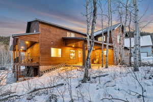 Snow covered property