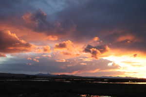 View of mountain background