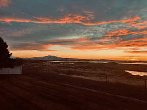 Water view featuring a mountainous background