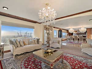 Carpeted living area off Kitchen
