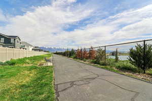 View of street with a mountain view