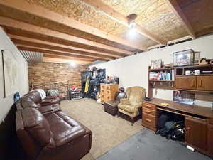 .92 Acre. Detached studio guest house 896 sq ft. $1800/month immediate income to help off set the mortgage 40x60 heated workshop with a 18' door. Outdoor pool. View of property location featuring property boundaries highlighted and a pool