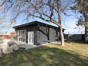 Detached studio guest house 896 sq ft.  currently rented $1800/month  can help off set the mortgage.