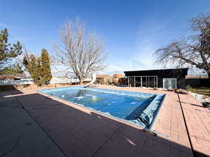Outdoor Pool and detached studio guest house 896 sq ft. $1800/month help off set the mortgage