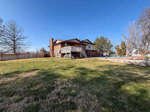 .92 Acre. Detached studio guest house 896 sq ft. $1800/month immediate income to help off set the mortgage 40x60 heated workshop with a 18' door. Outdoor pool. View of property location featuring property boundaries highlighted and a pool