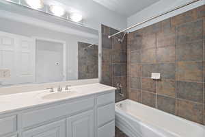 Full bath with  shower combination and vanity