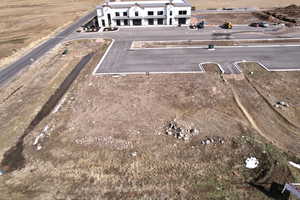Aerial view of sparsely populated area