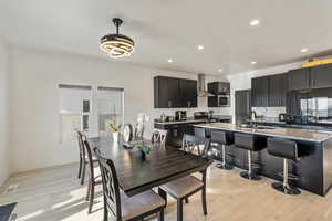 Open Concept floorplan blends kitchen and dining into an open living space