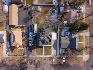 Aerial view of residential area