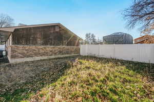 View of fenced yard 880