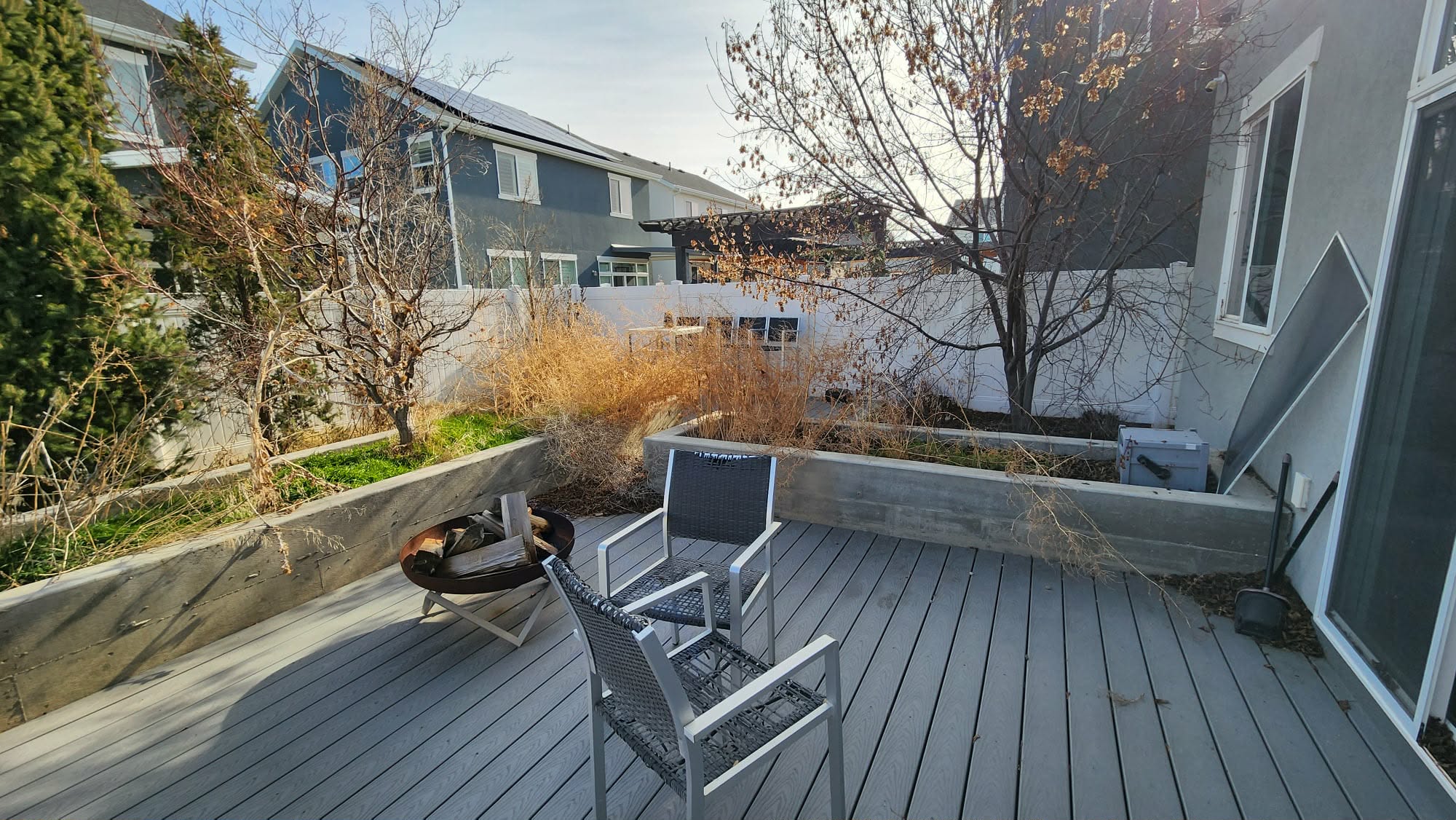 View of wooden terrace