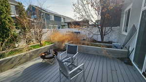 View of wooden terrace