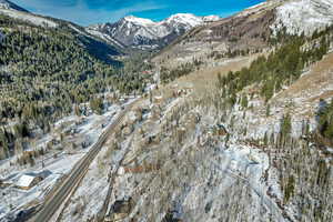 Mountain view featuring a forest