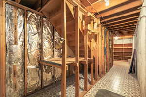 View of unfinished attic