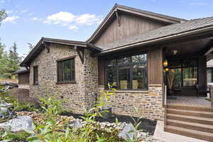View of side entrance to the deck
