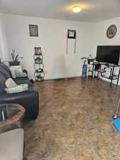 Living area with baseboards